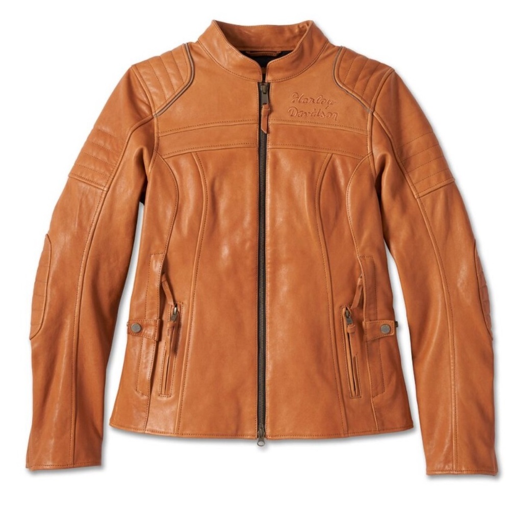 Harley Davidson Pursuit Triple Vent System 100% Leather Jacket Flawed Sz Small